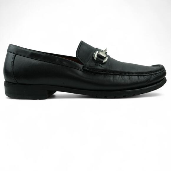 Allen Edmonds Arezzo Italian Dress Loafer Mens 9.5D Black Leather Slip On - Picture 1 of 15